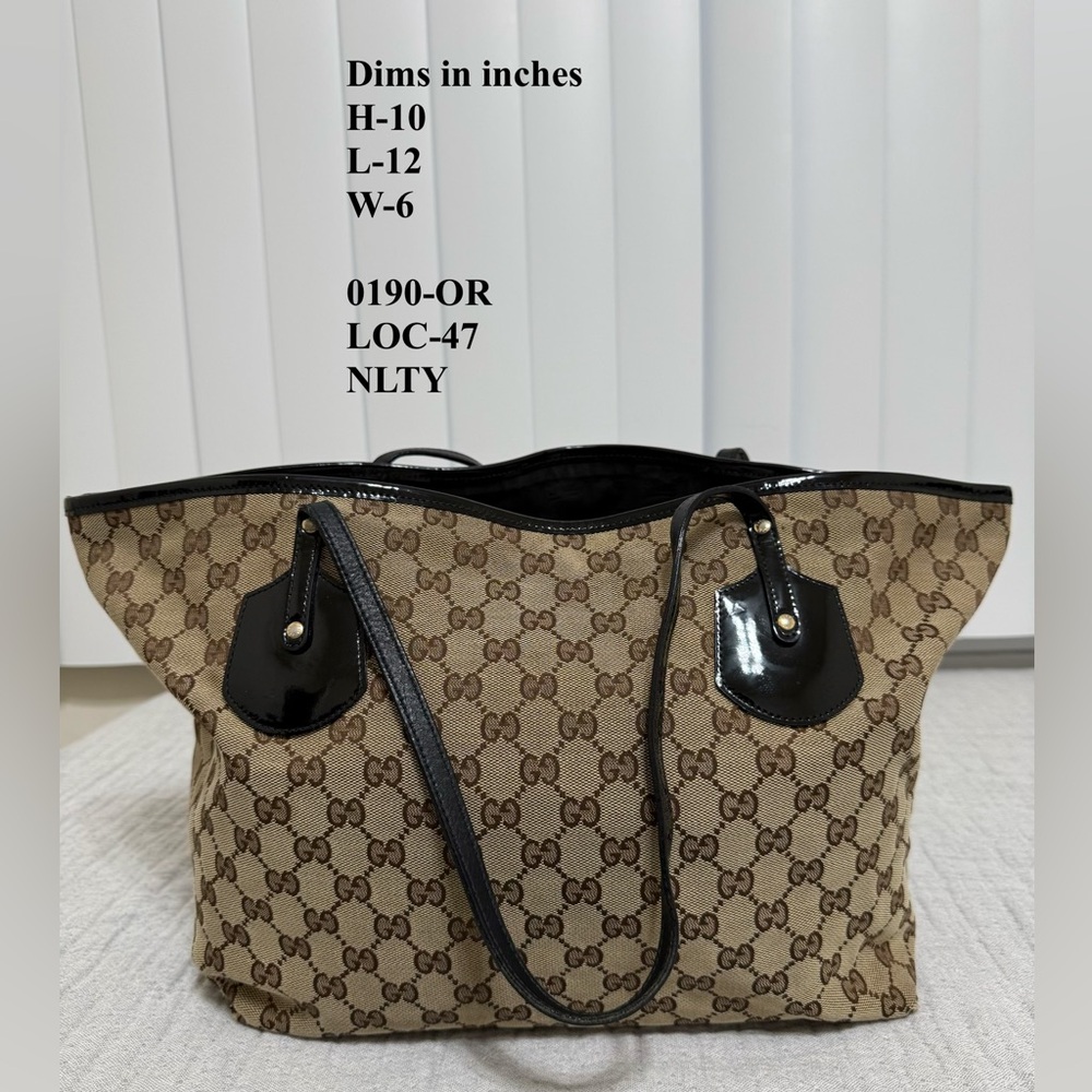 Gucci Brown and Black Signature Tote